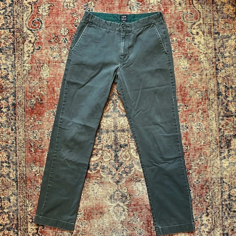 J Crew Sutton Chino Pants Blue Green 29 x 32